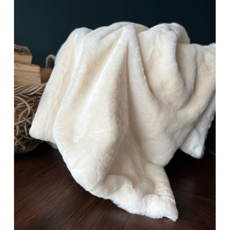 Fairmont Park Dutson Faux Rabbit Fur Throw Wayfair.co.uk